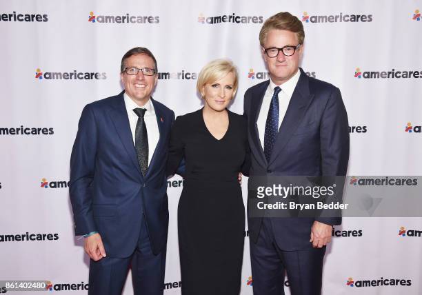 Americares CEO Michael J. Nyenhuis and Co-hosts Mika Brzezinski and Joe Scarborough attend the 2017 Americares Airlift Benefit at Westchester County...
