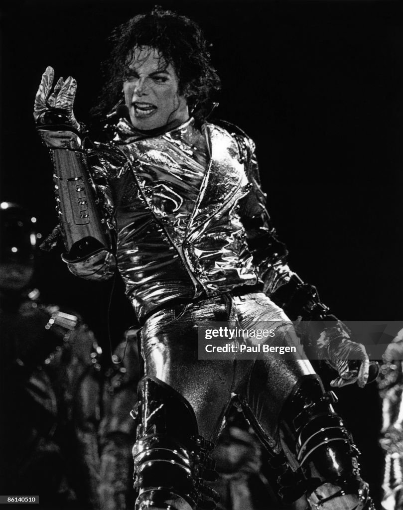 Mj Singer Photo of Michael JACKSON; Michael Jackson performing on stage at the ...