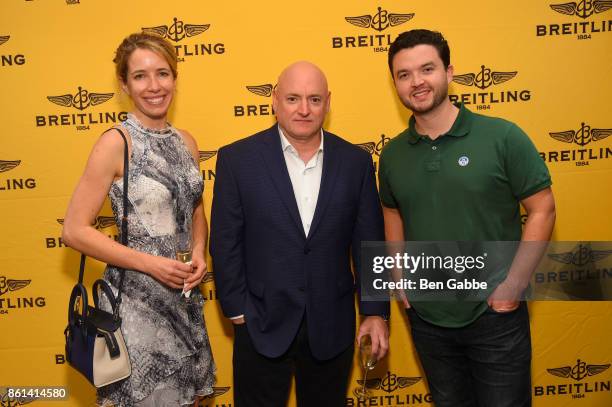 Retired Astronaut Scott Kelly poses with guests during Breitling Celebrates Former NASA Astronaut and Current Breitling Ambassador Scott Kelly's New...