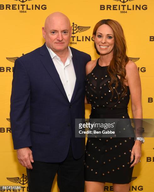 Retired Astronaut Scott Kelly and NASA Public Affairs Officer Amiko Kauderer attend Breitling Celebrates Former NASA Astronaut and Current Breitling...