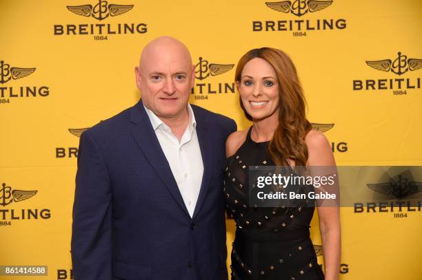 Retired Astronaut Scott Kelly and NASA Public Affairs Officer Amiko Kauderer attend Breitling Celebrates Former NASA Astronaut and Current Breitling...