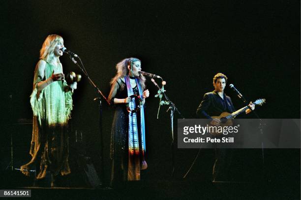 Photo of FLEETWOOD MAC, L-R: Christine McVie, Stevie Nicks, Lindsey Buckingham performing live onstage