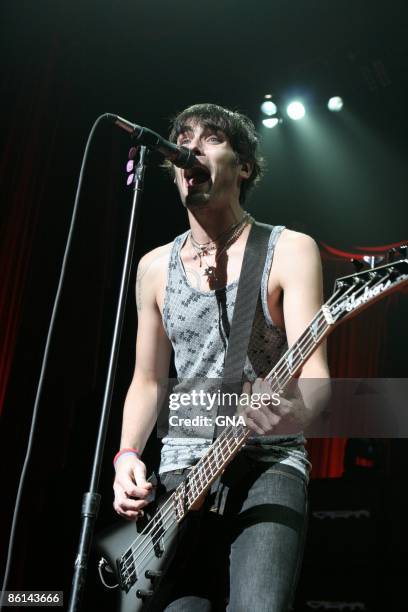 Photo of ALL AMERICAN REJECTS, Tyson Ritter of the All American Rejects performs in concert at Hammerstein Ballroom in New York City on October 29,...