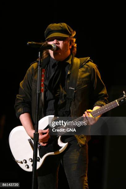 Photo of FALL OUT BOY; Fall Out Boy performs on the Honda Civic Tour at Jones Beach in New York, on June 5, 2007. Photos by GNA