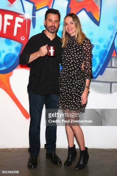 Jimmy Kimmel and Molly McNearney attend the Jimmy Kimmel Live! Welcome to Brooklyn kick-off hosted by SMIRNOFF vodka at Pioneer Works on October 14,...