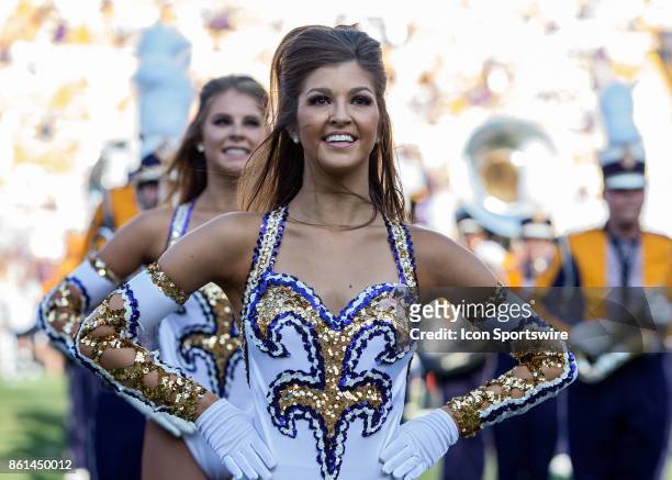 The LSU Tigers Golden Girls entertain the crowd during a football game between the LSU Tigers and the Auburn Tigers at Tiger Stadium in Baton Rouge,...