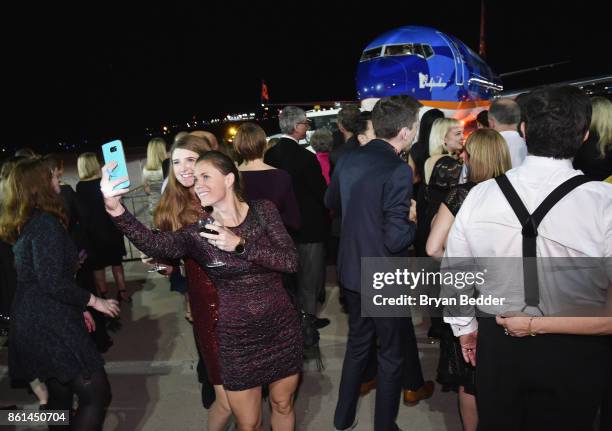 Guests attend the 2017 Americares Airlift Benefit at Westchester County Airport on October 14, 2017 in Armonk, New York.