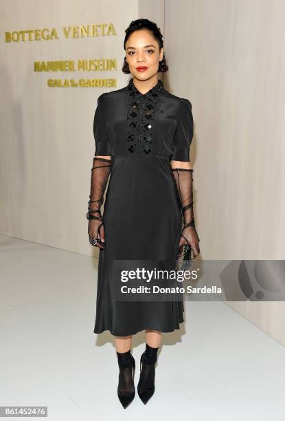 Tessa Thompson at the Hammer Museum 15th Annual Gala in the Garden with Generous Support from Bottega Veneta on October 14, 2017 in Los Angeles,...