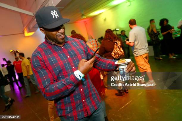Guest attends Street Eats hosted by Ghetto Gastro at Industria on October 14, 2017 in New York City.