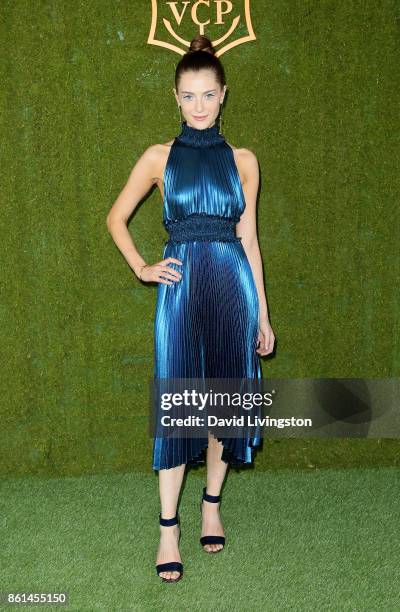 Actress Zoe Levin attends the 8th Annual Veuve Clicquot Polo Classic at Will Rogers State Historic Park on October 14, 2017 in Pacific Palisades,...