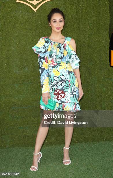 Actress Cara Santana attends the 8th Annual Veuve Clicquot Polo Classic at Will Rogers State Historic Park on October 14, 2017 in Pacific Palisades,...