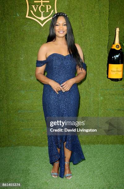 Actress Garcelle Beauvais attends the 8th Annual Veuve Clicquot Polo Classic at Will Rogers State Historic Park on October 14, 2017 in Pacific...