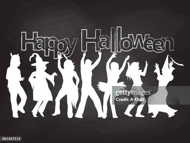 dancing till dawn halloween - tutu stock illustrations