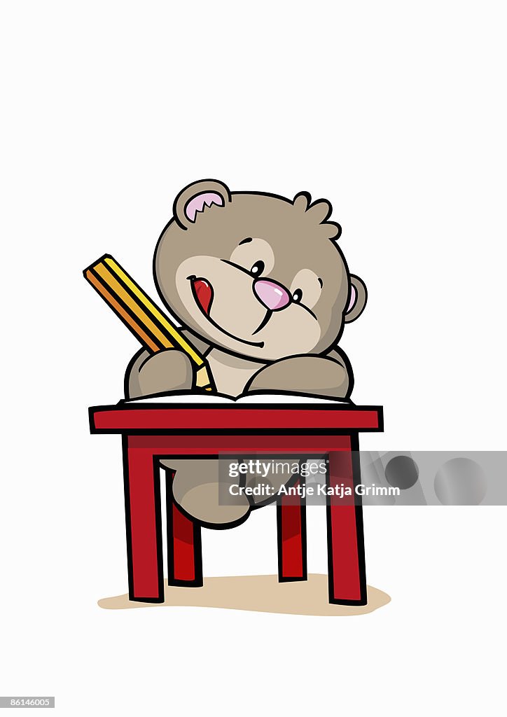 A Cartoon Bear At School High-Res Vector Graphic - Getty Images