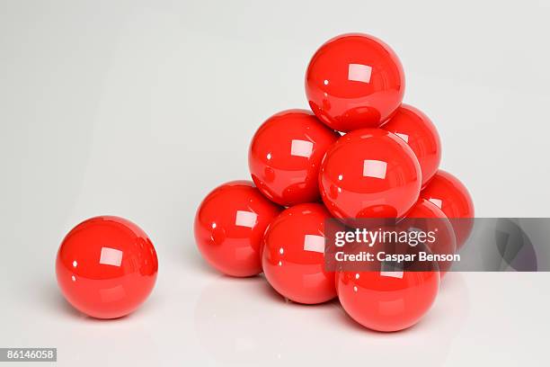 snooker balls in a pyramid shape - snooker ball stock pictures, royalty-free photos & images