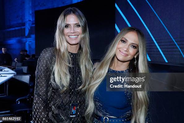In this handout photo provided by One Voice: Somos Live!, Heidi Klum