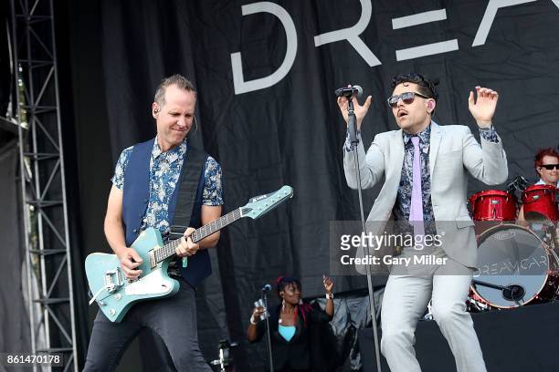 Davey Havok and Tom Dumont of Dreamcar performs in concert during day two of the second weekend of Austin City Limits Music Festival at Zilker Park...