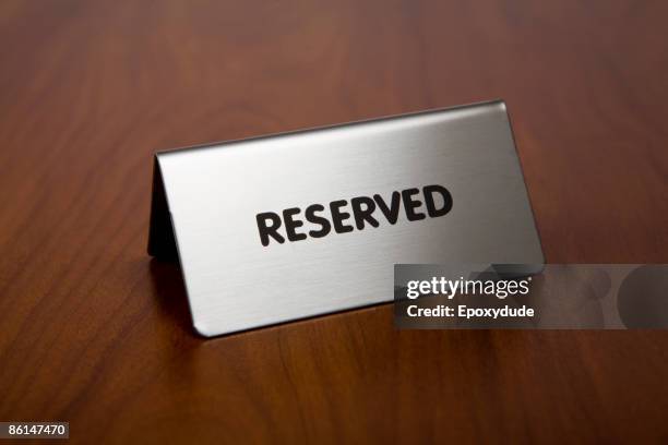 a reserved sign - reserved sign stock pictures, royalty-free photos & images