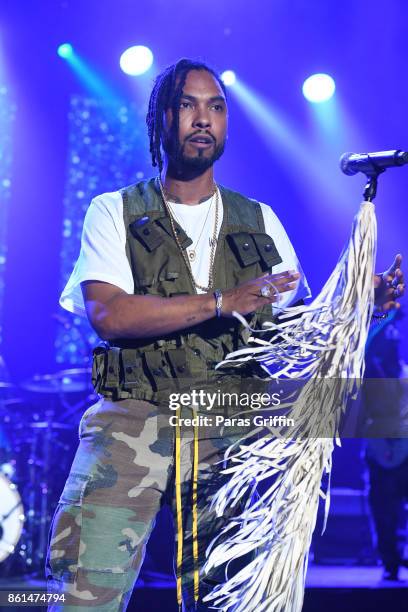 Singer Miguel performs onstage at AfroPunk Festival Atlanta at Mechanicsville on October 14, 2017 in Atlanta, Georgia.