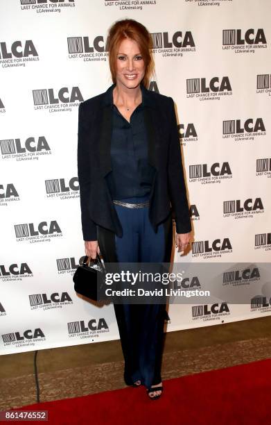 Actress Angie Everhart attends Last Chance for Animals 33rd Annual Celebrity Benefit Gala at The Beverly Hilton Hotel on October 14, 2017 in Beverly...