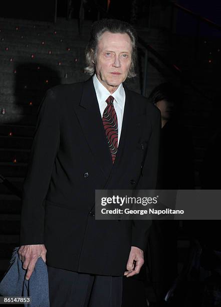 Actor Christopher Walken attends the Vanity Fair Party during the 8th Annual Tribeca Film Festival at the State Supreme Courthouse on April 21, 2009...