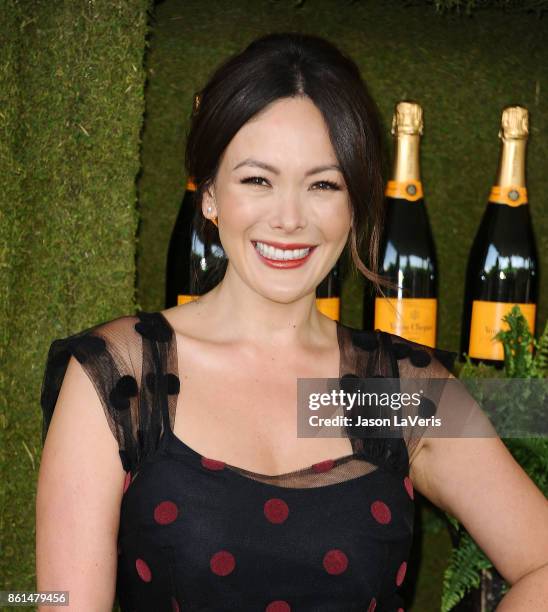 Actress Lindsay Price attends the 8th annual Veuve Clicquot Polo Classic at Will Rogers State Historic Park on October 14, 2017 in Pacific Palisades,...