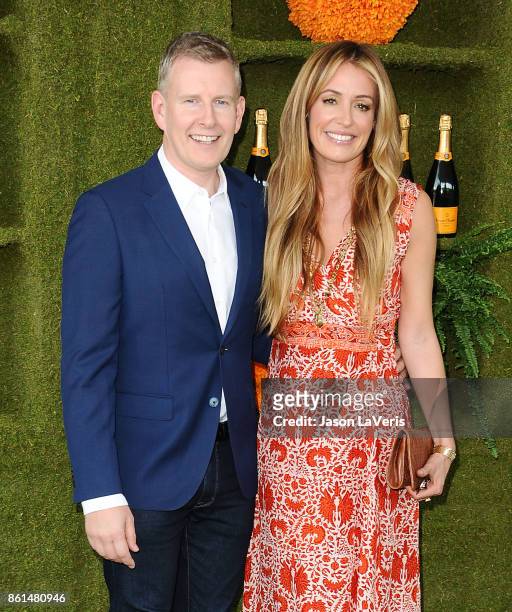 Patrick Kielty and Cat Deeley attends the 8th annual Veuve Clicquot Polo Classic at Will Rogers State Historic Park on October 14, 2017 in Pacific...