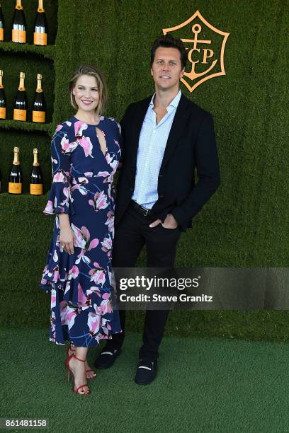 Ali Larter, Hayes MacArthur arrives at the 8th Annual Veuve Clicquot Polo Classic at Will Rogers State Historic Park on October 14, 2017 in Pacific...