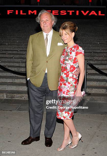Editor in Chief of Vanity Fair Graydon Carter and Anna Scott attend the Vanity Fair Party during the 8th Annual Tribeca Film Festival at the State...