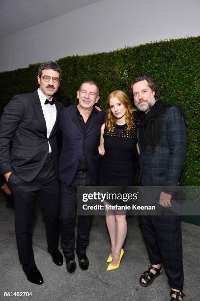 Jorn Weisbrodt, Tomas Maier, Jessica Chastain and Rufus Wainwright at the Hammer Museum 15th Annual Gala in the Garden with Generous Support from...