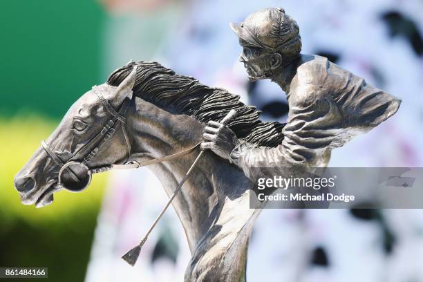 The trophy for race 2 the Cranbourne Holden Hyundai Plate during Cranbourne Cup Day at on October 15, 2017 in Cranbourne, Australia.