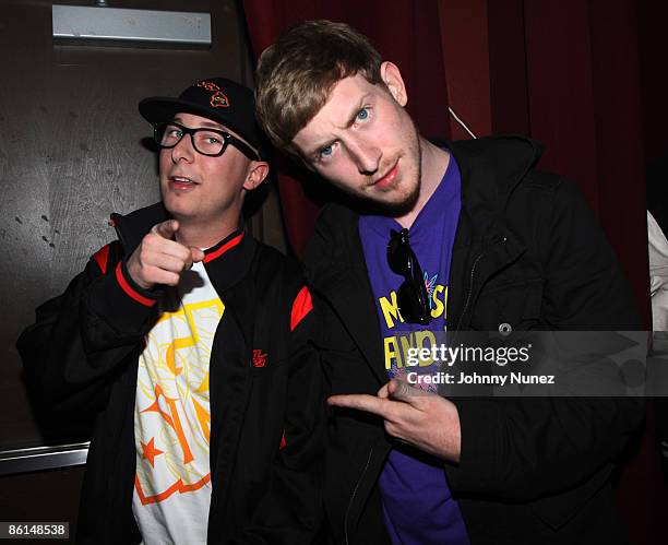 Wreckineyez and Asher Roth perform at the Gramercy Theater on April 21, 2009 in New York City.