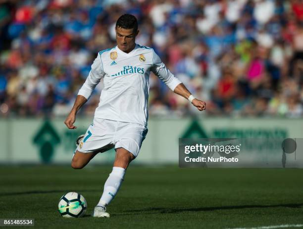 Cristiano Ronaldo during the match between Getafe CF vs. Real Madrid, week 8 of La Liga 2017/18 in Coliseum Alfonso Perez, Getafe Madrid. 14th of...