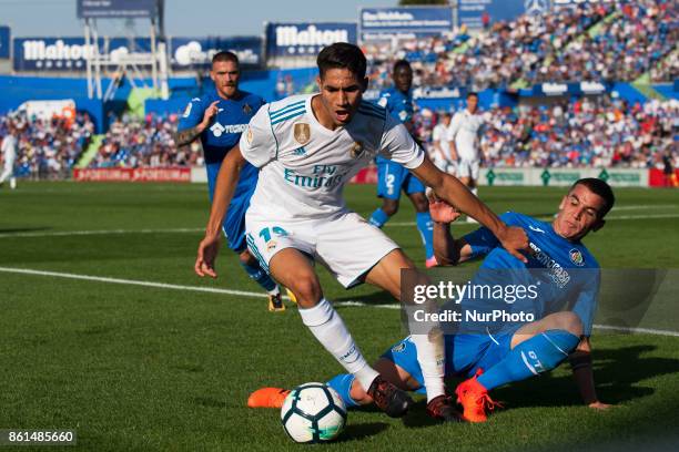 Achraf Hakimi during the match between Getafe CF vs. Real Madrid, week 8 of La Liga 2017/18 in Coliseum Alfonso Perez, Getafe Madrid. 14th of october...