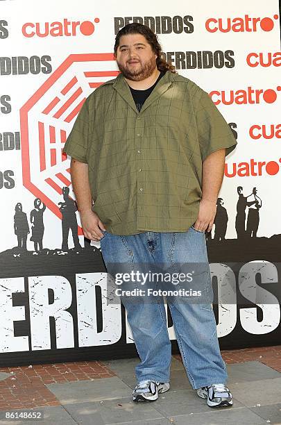 Actor Jorge Garcia attends "Lost" photocal, at Santo Mauro Hotel on April 21, 2009 in Madrid, Spain.