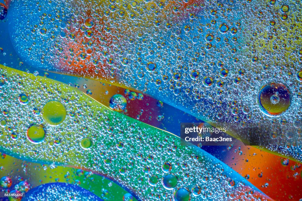 Abstract - Natural pattern made of oil in water