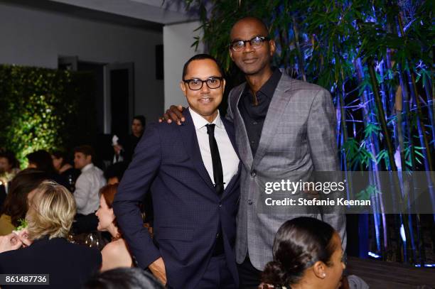 Edgar Arceneaux and Mark Bradford at the Hammer Museum 15th Annual Gala in the Garden with Generous Support from Bottega Veneta on October 14, 2017...