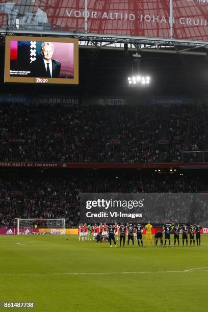 Major Eberhard van der Laan of Amsterdam during the Dutch Eredivisie match between Ajax Amsterdam and Sparta Rotterdam at the Amsterdam Arena on...