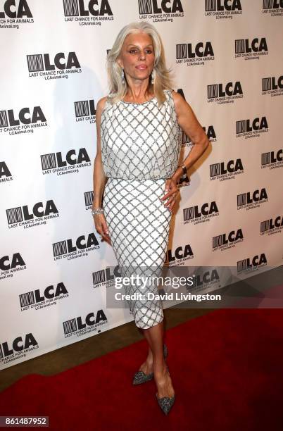 Actress Shera Danese attends Last Chance for Animals 33rd Annual Celebrity Benefit Gala at The Beverly Hilton Hotel on October 14, 2017 in Beverly...