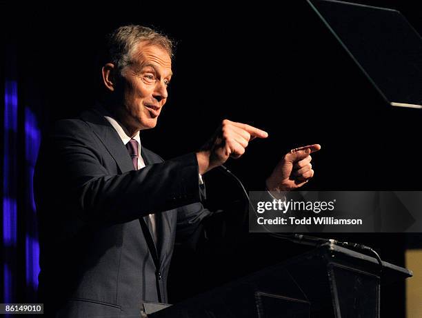 Tony Blair attendS BritWeek 2009 Gala Dinner Benefiting Malaria No More at the Beverly Wilshire Hotel on April 21, 2009 in Malibu, California.