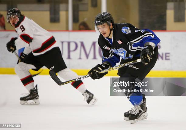 Collin Peters of the Lincoln Stars skates during the game against the Chicago Steel on Day 2 of the USHL Fall Classic at UPMC Lemieux Sports Complex...