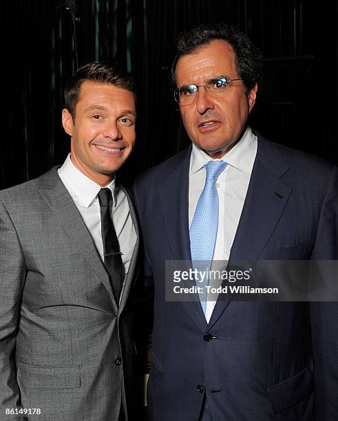 Ryan Seacrest and Peter Chernin attend BritWeek 2009 Gala Dinner Benefiting Malaria No More at the Beverly Wilshire Hotel on April 21, 2009 in...