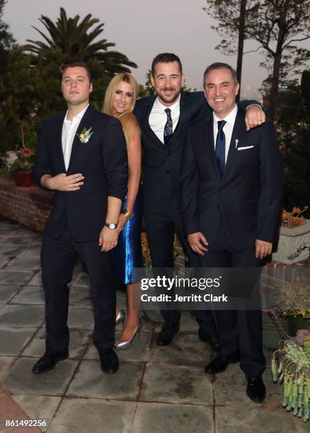 Andrew Naylor, guest, Barry Sloane and Nick Ede celebrate their wedding in Los Angeles at the private residence of Jonas Tahlin, CEO of Absolut Elyx,...