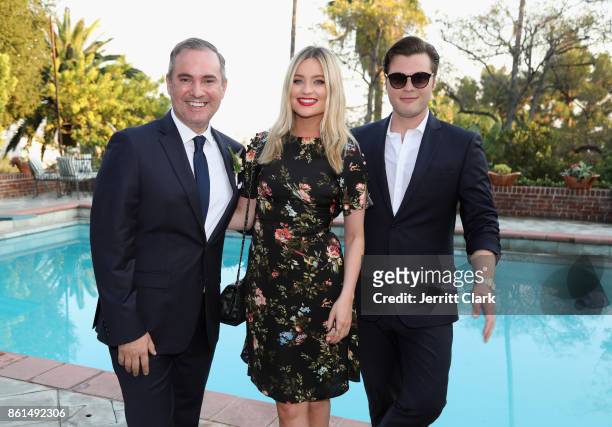 Nick Ede, Laura Whitmore and Andrew Naylor celebrate the wedding of Nick Ede and Andrew Naylor in Los Angeles at the private residence of Jonas...