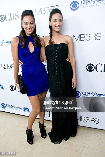 Aya Sumika and Sophina Brown arrive at the "NUMB3RS" 100th Episode Bash at the Sunset Tower Hotel on April 21, 2009 in West Hollywood, California.