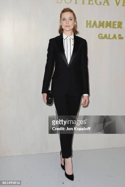 Actress Evan Rachel Wood arrives at Bottega Veneta Hosts Hammer Museum Gala In The Garden on October 14, 2017 in Westwood, California.