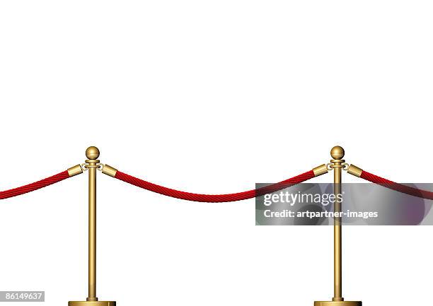 stockillustraties, clipart, cartoons en iconen met rope or twine to keep people away from something - kordon
