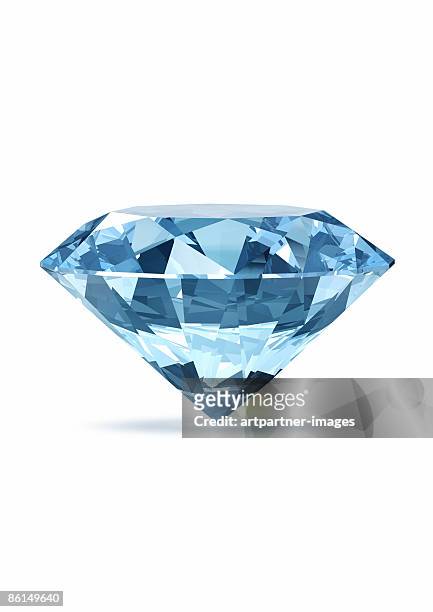 illustrazioni stock, clip art, cartoni animati e icone di tendenza di blue diamond, jewel or gemstone - brillante