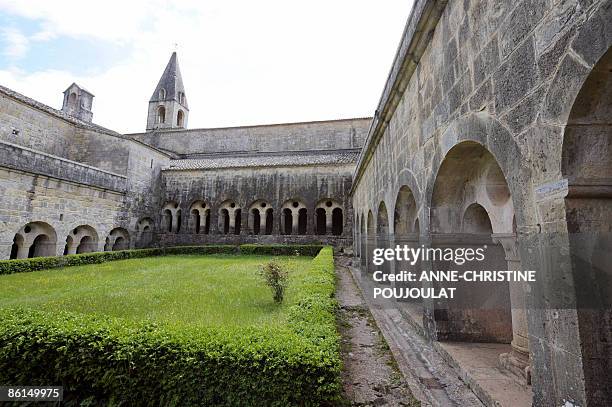 Picture taken on April 21, 2009 shows the Thoronet abbey, a Cisterian monastery in Le Thoronet, southern France. A chorus of Tibetan monks of the...