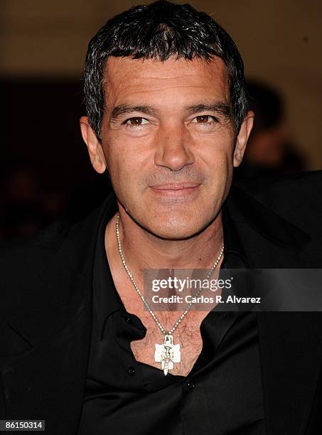 Actor Antonio Banderas attends the 'Malaga' Award ceremony at the Cervantes Theater during the 12th Malaga Film Festival on April 18, 2009 in Malaga,...